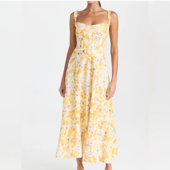 bardot lilah sleeveless corset midi dress BARDOT Lilah Corset Midi Dress